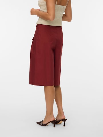 VERO MODA Wide leg Trousers 'AWBARBARA' in Brown