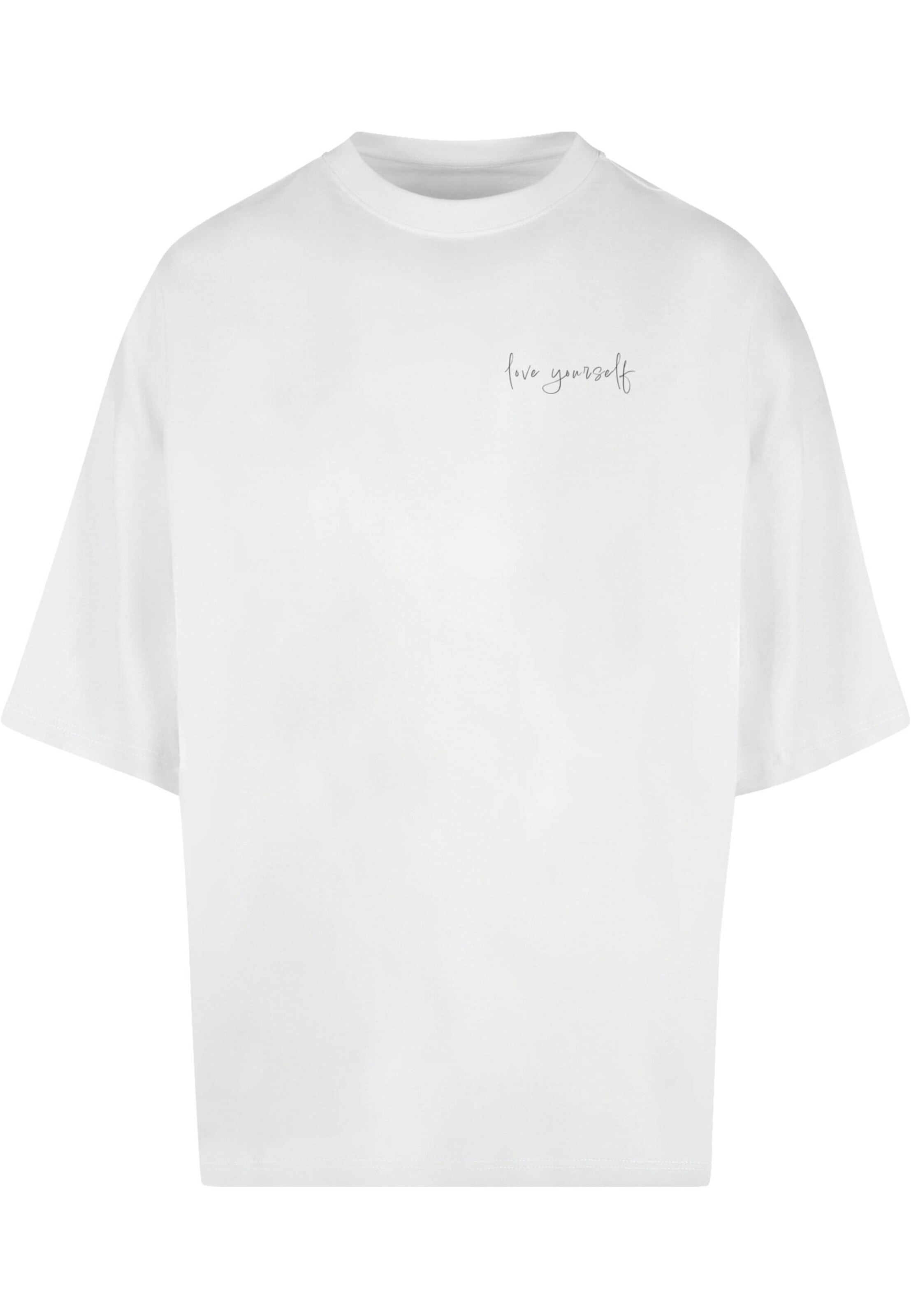 T-Shirt 'Love Yourself' Merchcode en blanc : devant