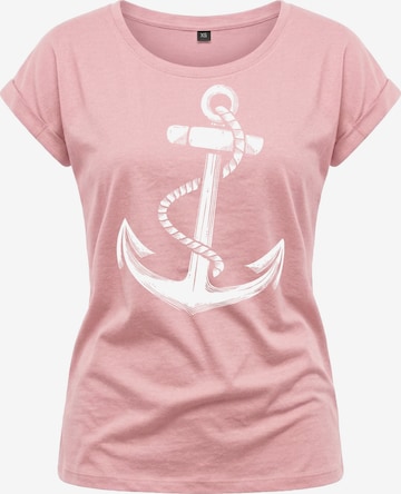 MAKAYA Shirt 'Anker' in Pink: Vorderseite