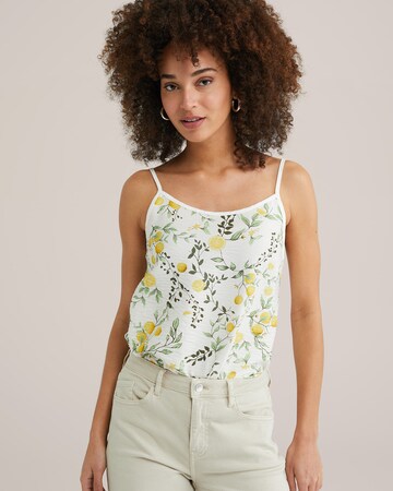 WE Fashion - Top en blanco: frente
