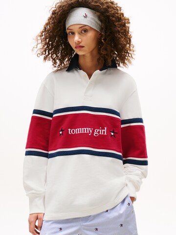 Sweat-shirt Tommy Jeans en blanc : devant