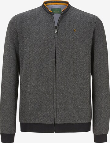 Charles Colby Zip-Up Hoodie 'Annthony' in Grey: front