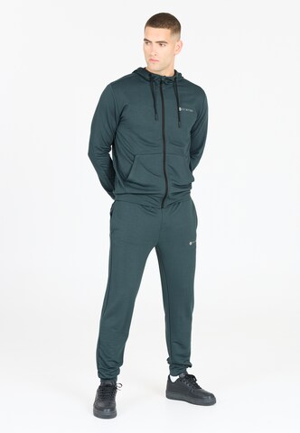 Virtus Athletic Zip-Up Hoodie 'Brent' in Green