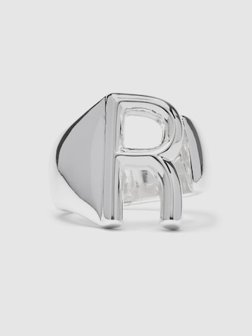 Luxenter Ring 'Alphabet R'‌‌‌‌‌‌‌‌‌‌ in Silber: Vorderseite