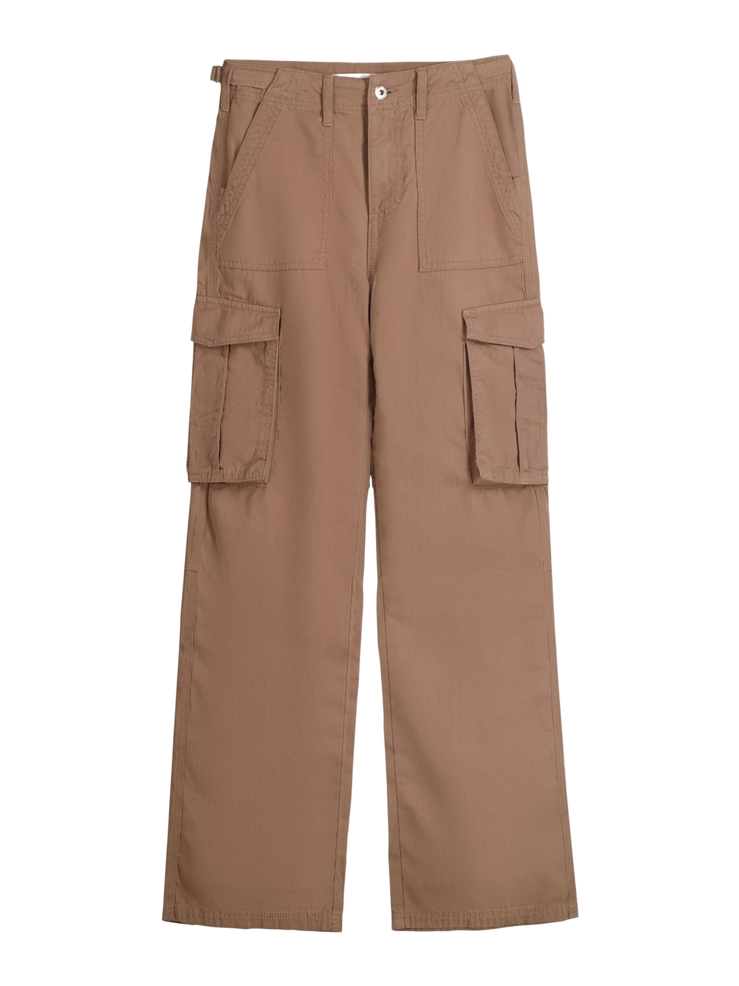 Wide Leg Pantalon cargo Bershka en Marron ABOUT YOU