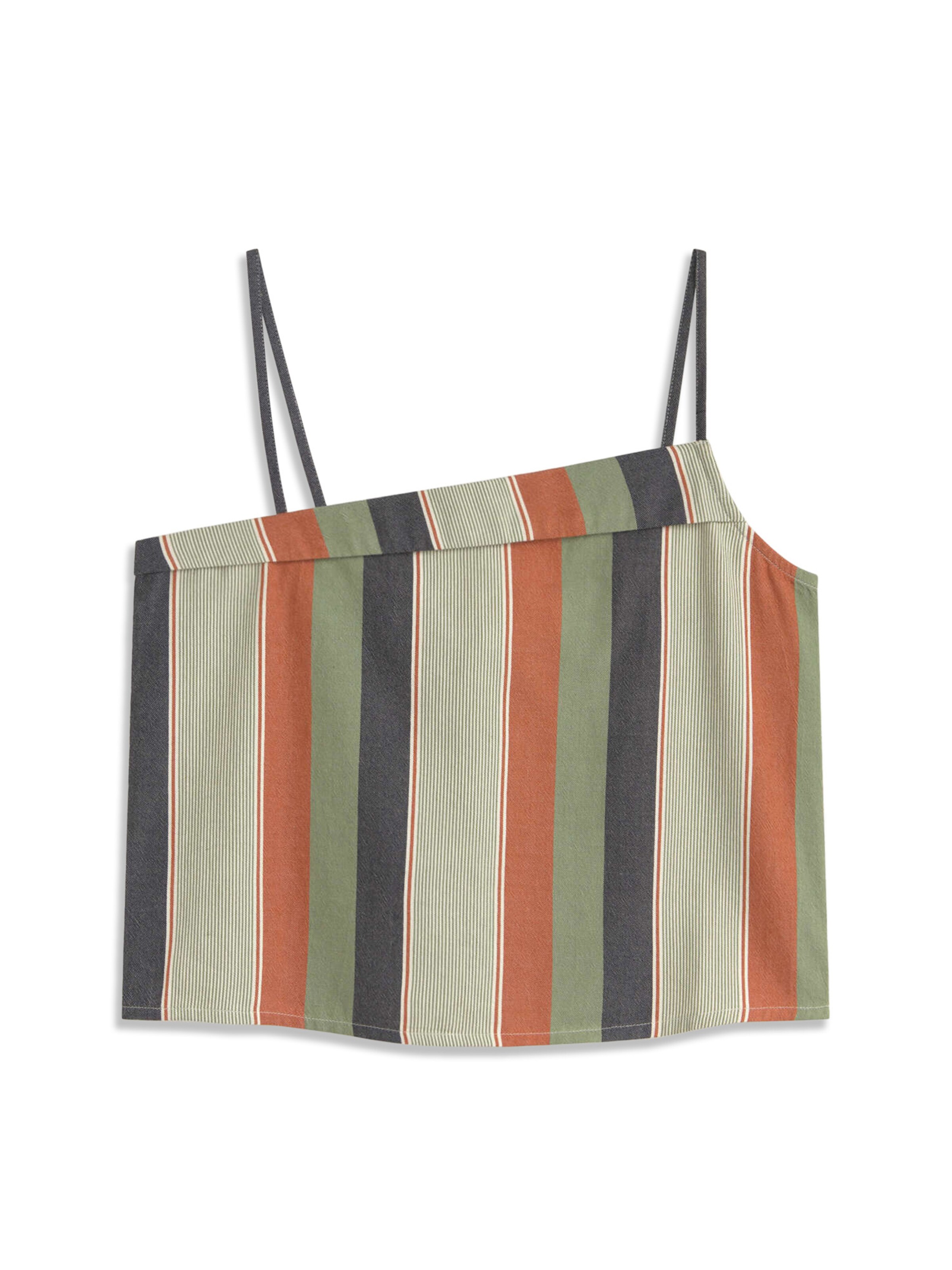 Thinking MU Top ' RAIDA ' in marine / khaki / hellgrün / orange, Produktansicht