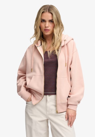 Superdry & Co Sweatjacka 'Luxe Casual' i rosa