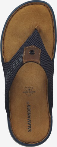 SALAMANDER T-Bar Sandals in Blue