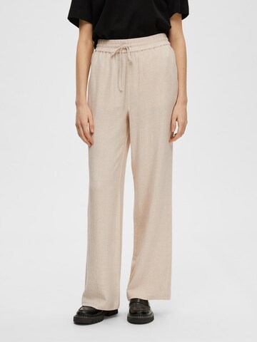 Loosefit Pantaloni 'Viva-Gulia' di SELECTED FEMME in beige: frontale