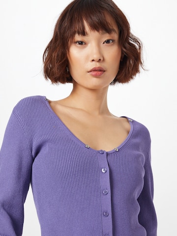 WEEKDAY Knit Cardigan in Purple