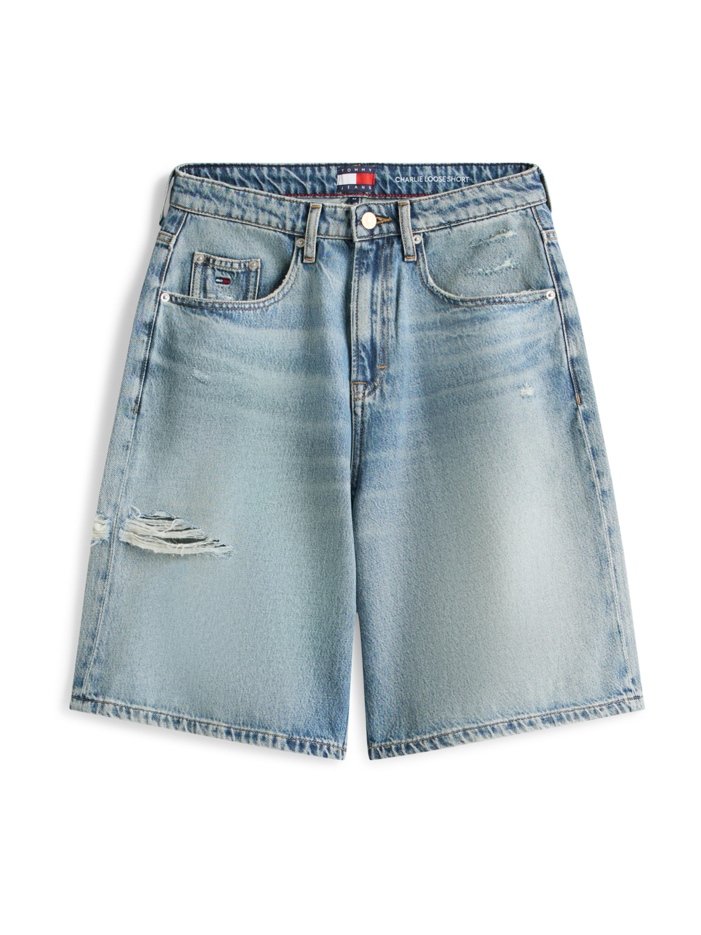 Tommy Jeans - Loosefit Vaquero 'CHARLIE' en azul: frente