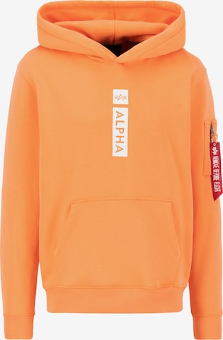 ALPHA INDUSTRIES - Sudadera en naranja: frente
