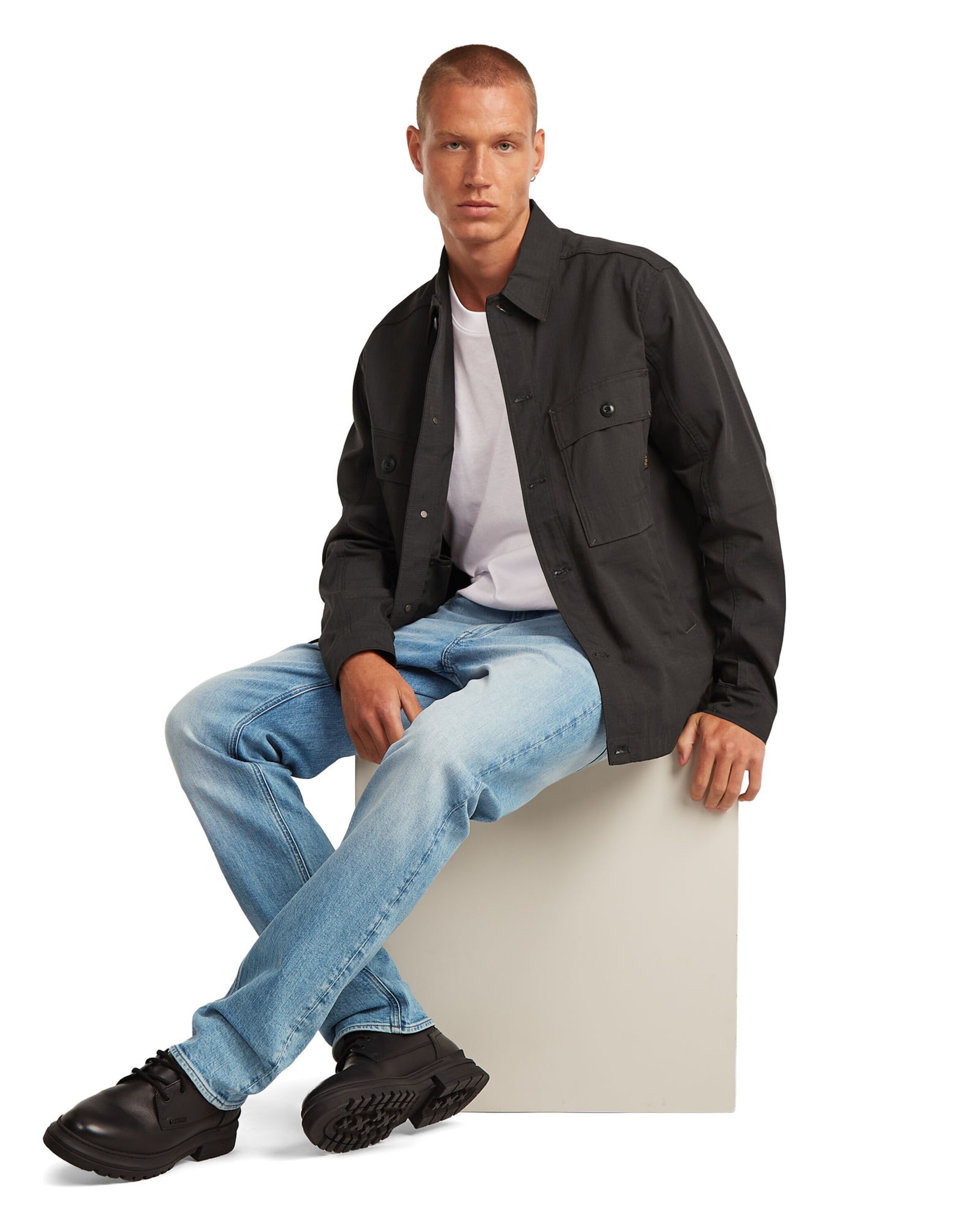 G-STAR Regular fit Button Up Shirt in Grey