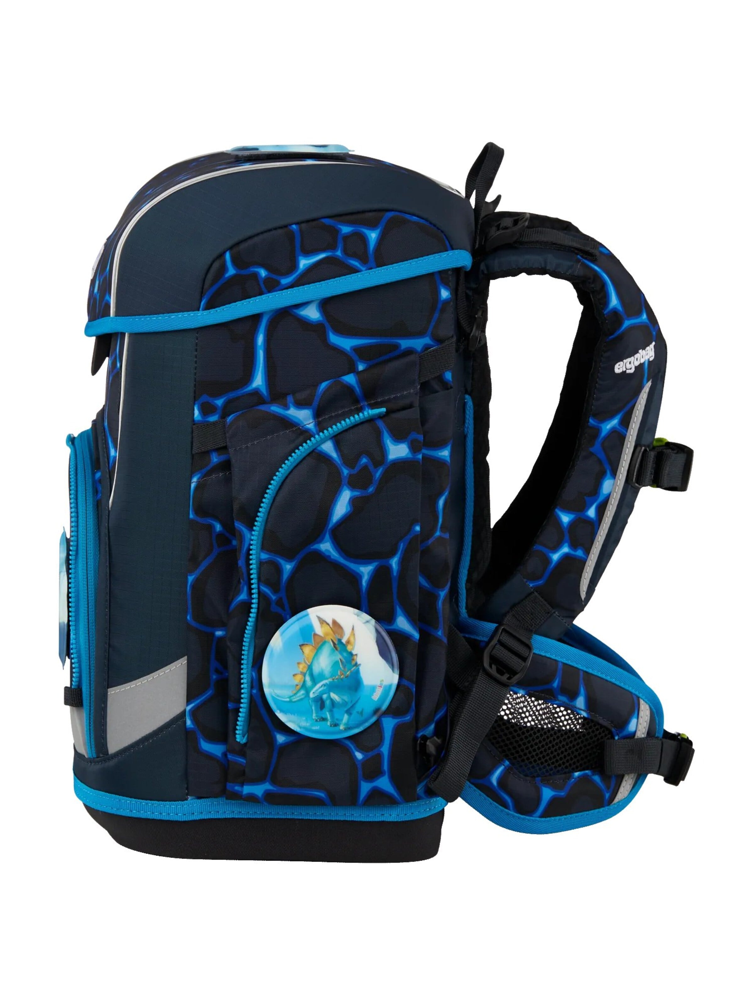 ergobag Backpack 'Schulranzen-Set cubo light Set' in Blue