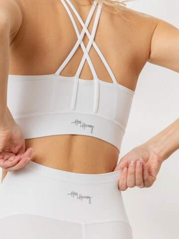 Hey Honey - Skinny Leggings 'Biker' en blanco