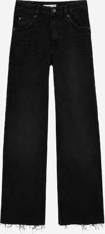 Wide Leg Jean Pull&Bear en noir : devant