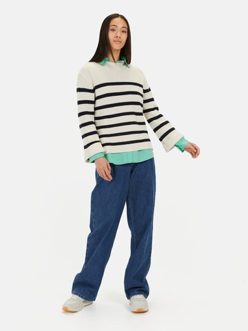 CAMEL ACTIVE Strickpullover aus einem Baumwoll-Mix in Blau