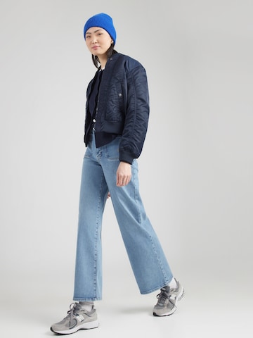 FRAME Široký strih Džínsy - Modrá