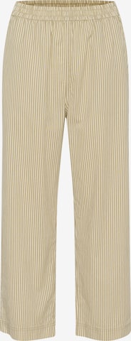 KaffeWide Leg/ Široke nogavice Hlače 'KANaya' - bež boja: prednji dio