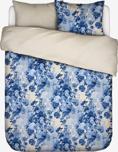 ESSENZA Bettbezug 'Leila' (GOTS) in creme / blau, Produktansicht