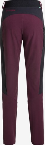 VAUDE Slim fit Outdoor Pants 'Elope' in Purple