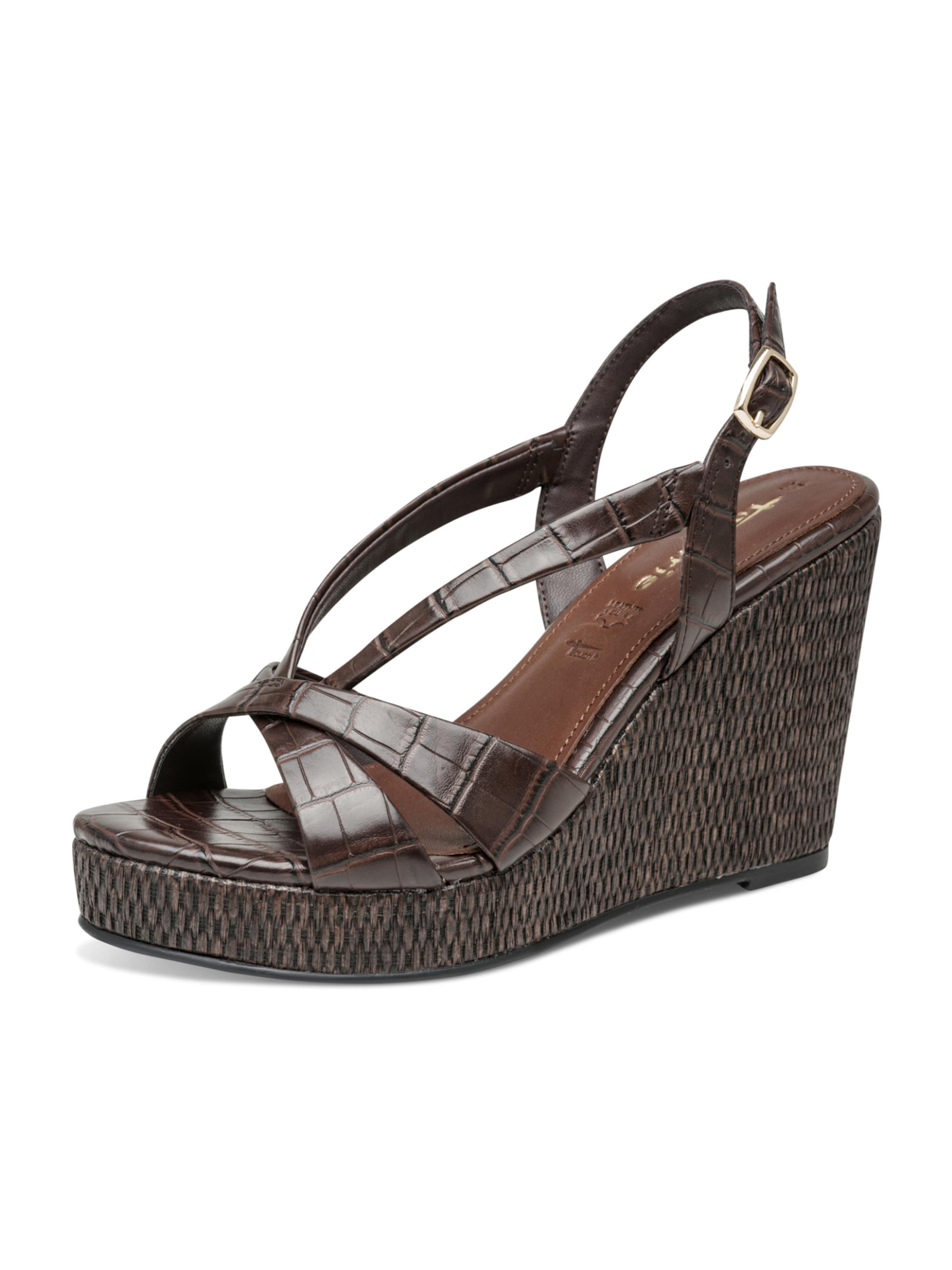 Sandales Tamaris en marron : devant