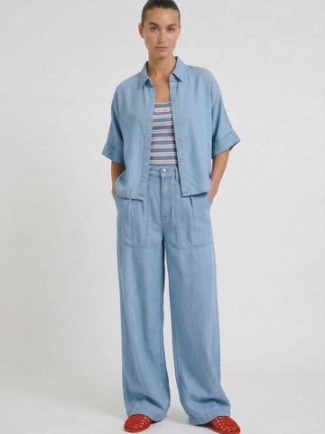 OUI Bluse in Blau