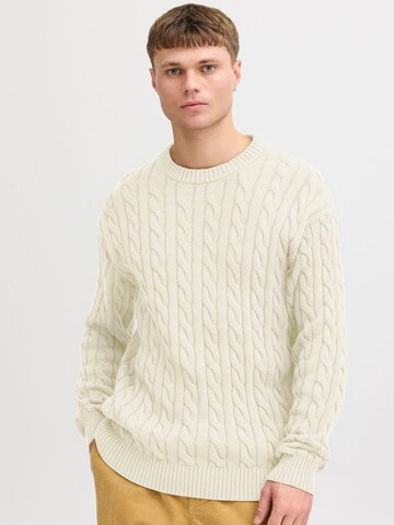 Pull-over 'Malcolm' !Solid en blanc : devant