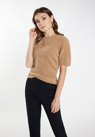 Pull-over 'Nally' faina en marron : devant