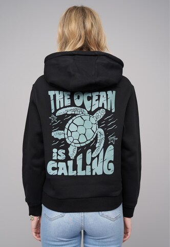 Cloud5ive Sweatshirt '77 OCEAN' in Zwart