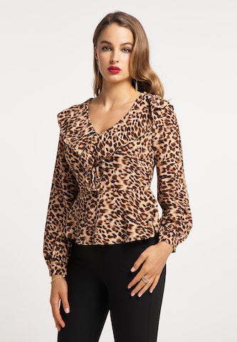 faina Blouse in Brown: front