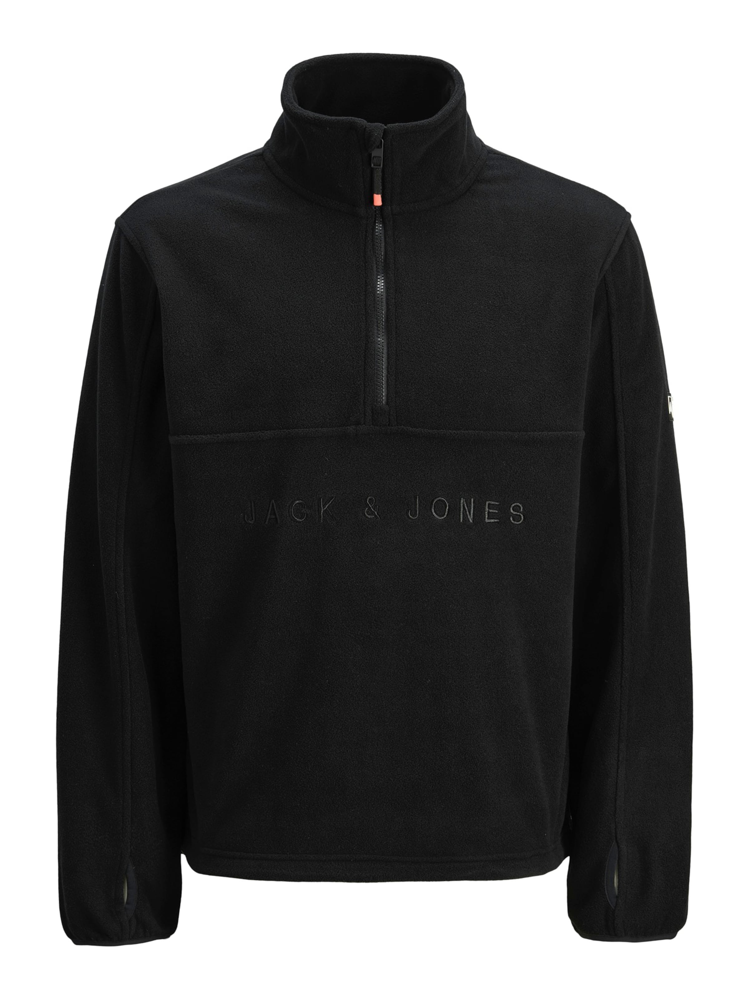 JACK & JONES Kampsun 'JJAlpes', värv must: eest vaates
