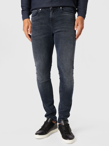 Calvin Klein Jeans Slimfit Jeansy w kolorze czarny: przód