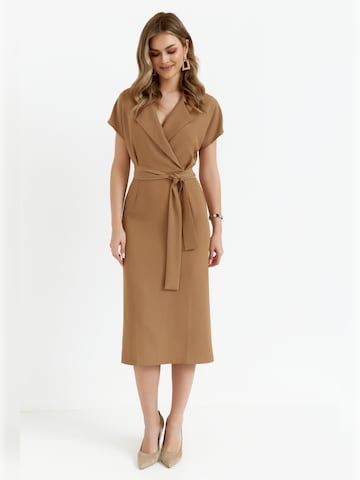 Stylove - Vestido camisero en beige