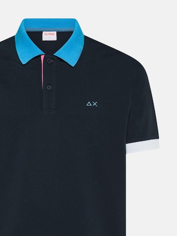 SUN68 T-shirt 'SUN68 POLO 3 COLOR WAY S/S POLO' i blå