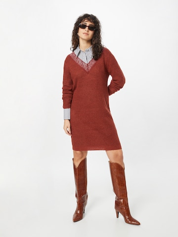 VILA Knitted dress 'GLACY' in Red