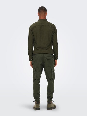 Only & Sons Tapered Cargo Pants 'ROD' in Green