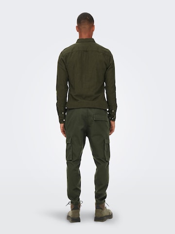 Effilé Pantalon cargo 'ROD' Only & Sons en vert