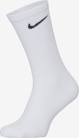 NIKE Athletic Socks in White: front