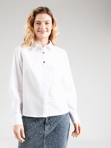 Morgan Blouse '261-COEUR' in White: front