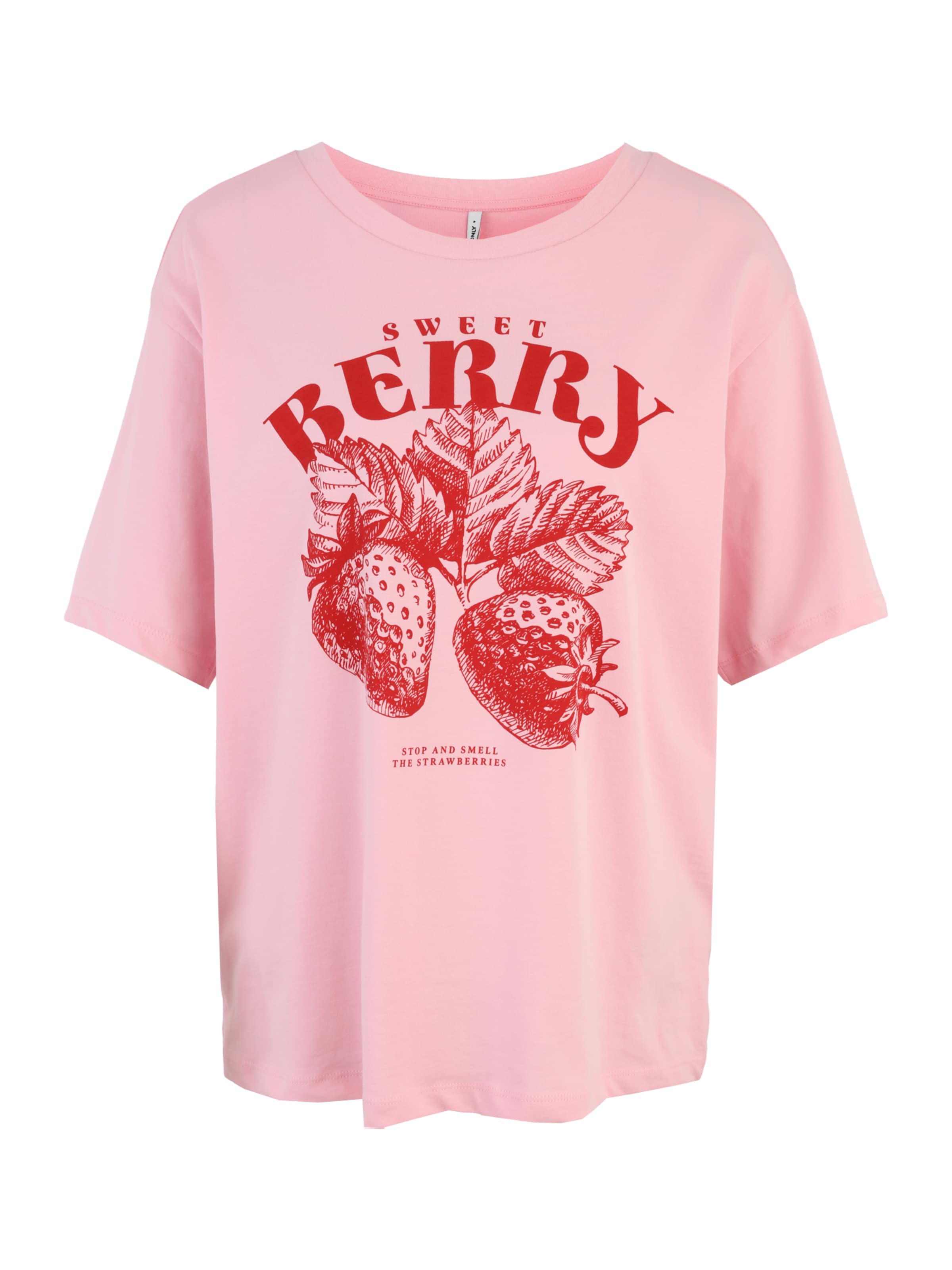 Only Petite T-shirt 'ONLROSE' en rose / rouge, Vue avec produit