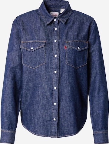 LEVI'S ® Блузка 'Iconic Western Linen+ Denim Shirt' в Синий: спереди