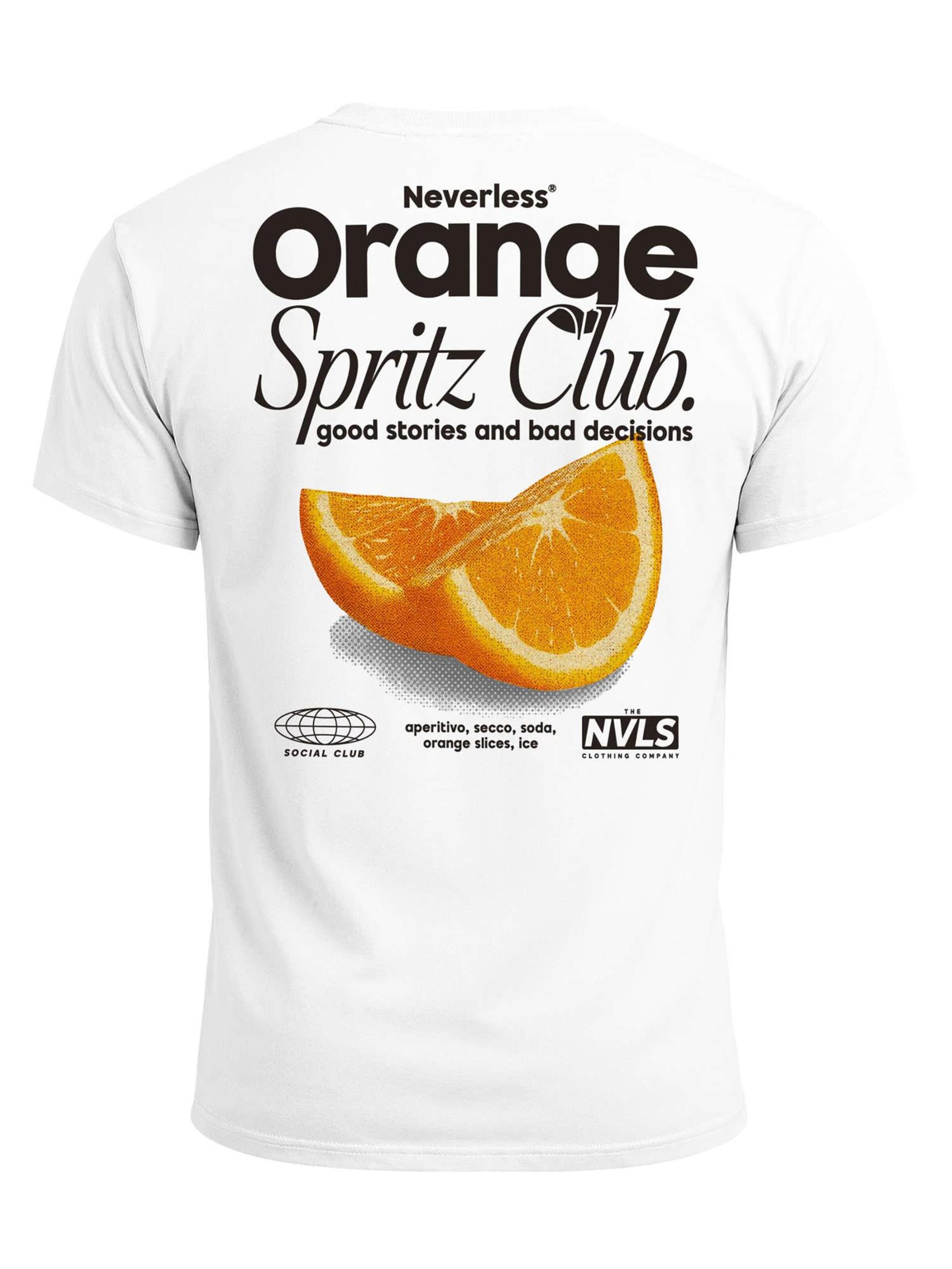 Neverless Shirt 'Orange Spritz' in White