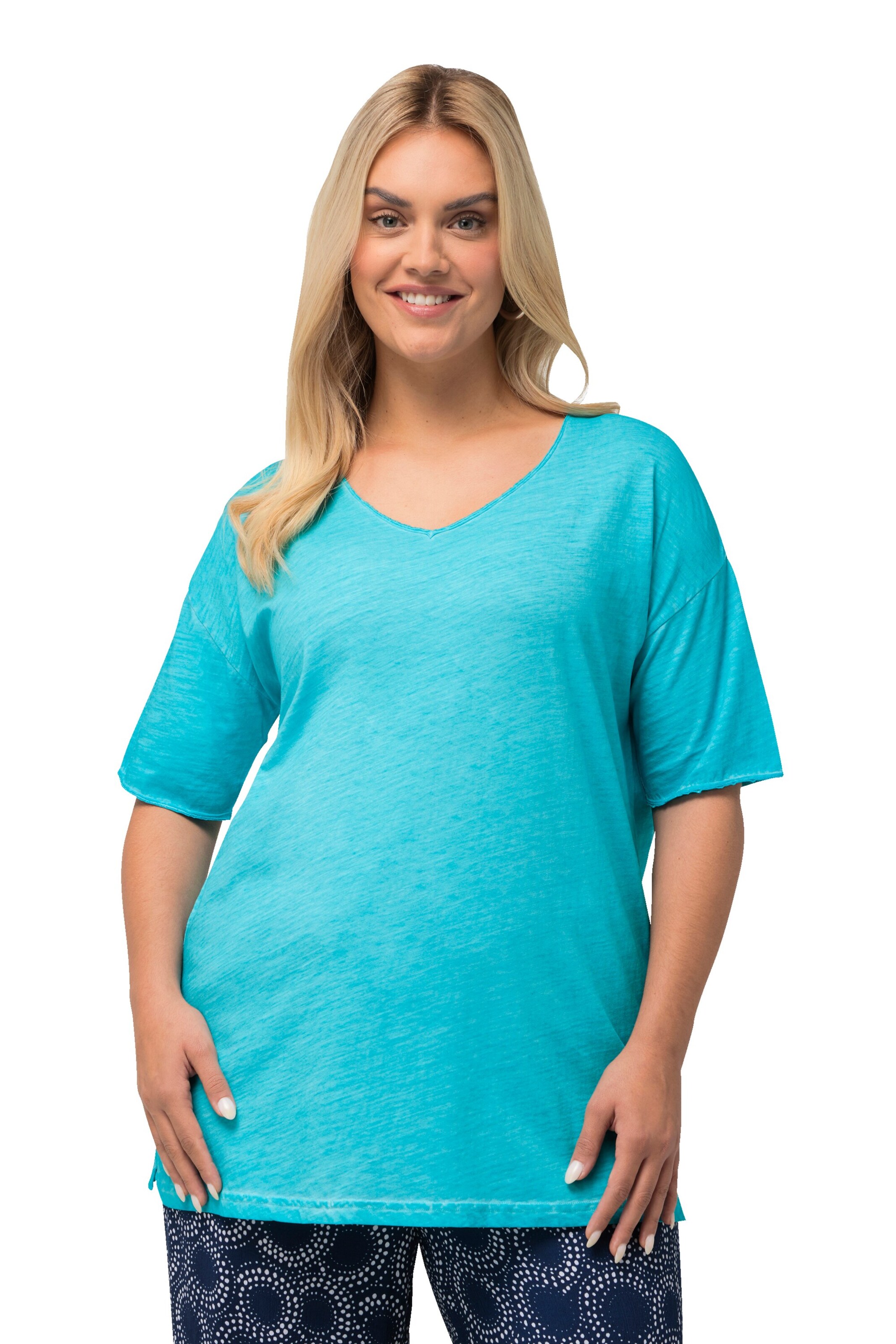 Ulla Popken Shirt in Blauw: voorkant