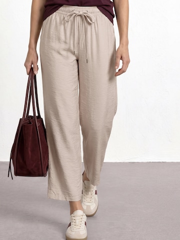 STREET ONE Wide Leg Hose 'Emee' in Beige: Vorderseite