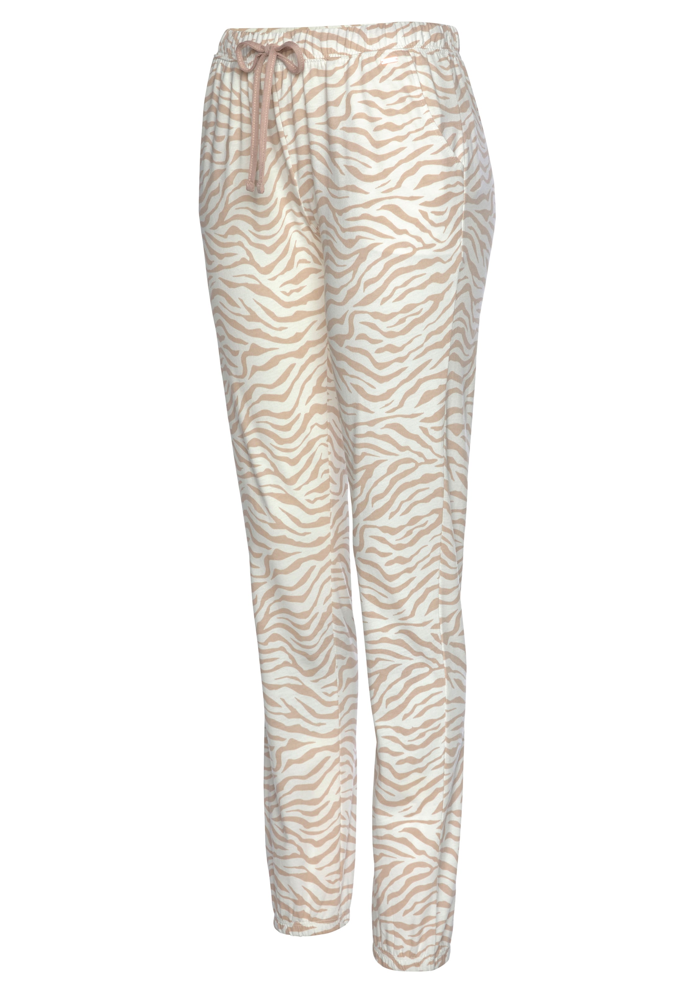 LASCANA Pyjamahose in Weiß