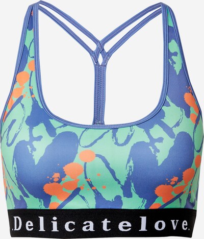 DELICATELOVE Sport-BH 'Shiva' in blau / grün / orange, Produktansicht