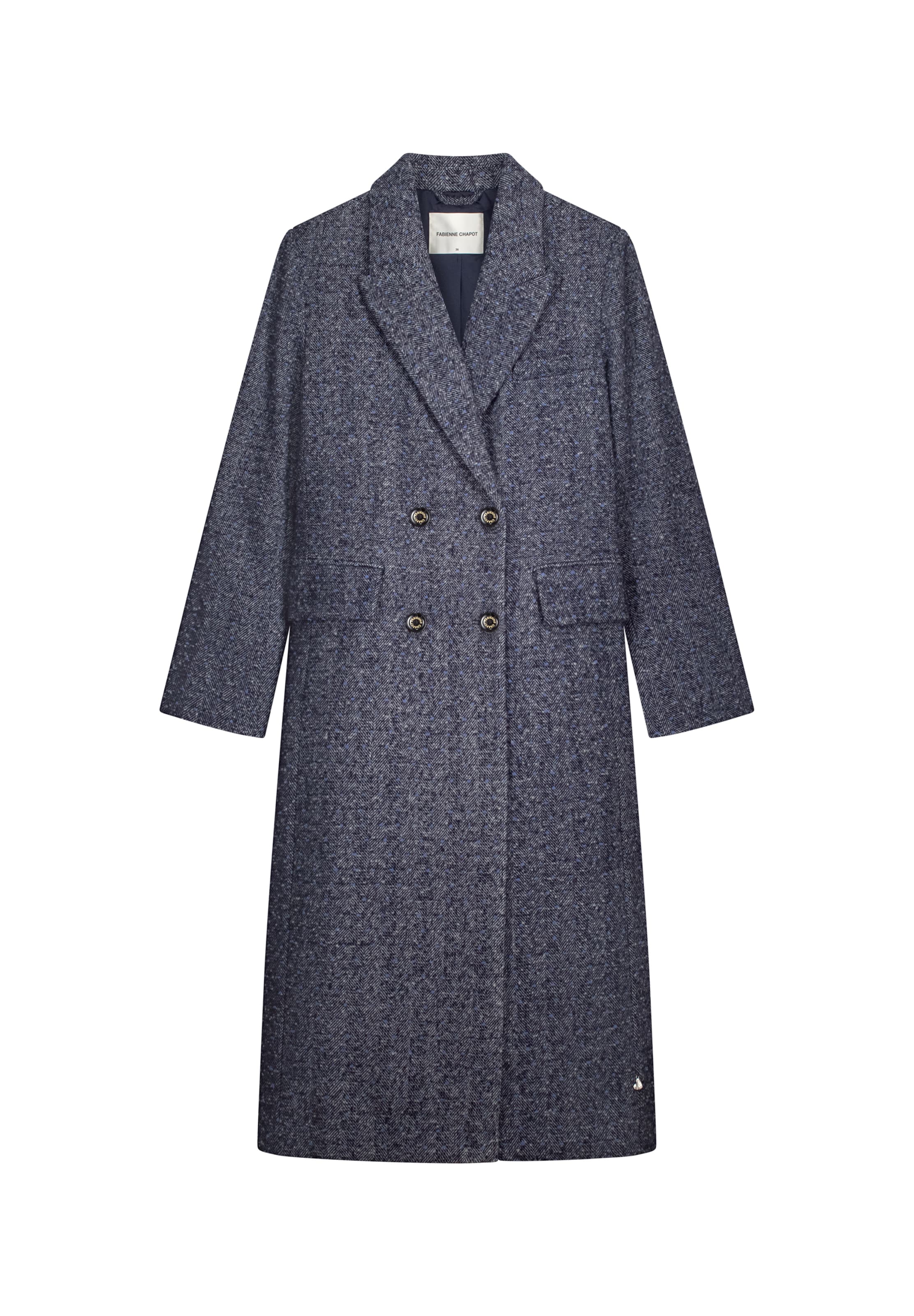 Fabienne Chapot Between-Seasons Coat in Blue: front