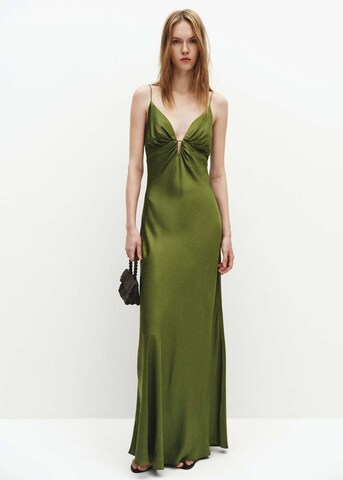 MANGO Evening Dress 'Victoria' in Green: front