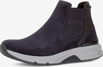 Gabor Rollingsoft Chelsea Boots in Blau: Vorderseite